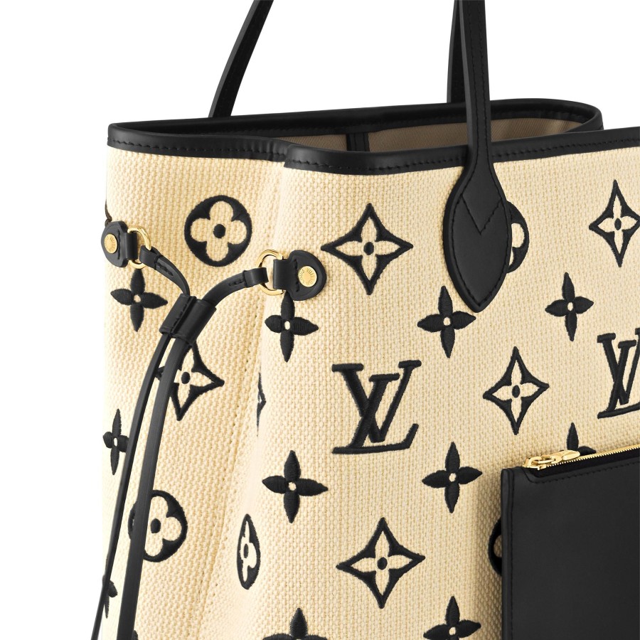 Women Louis Vuitton Shoulder And Cross Body Bags | Neverfull Mm Black Beige