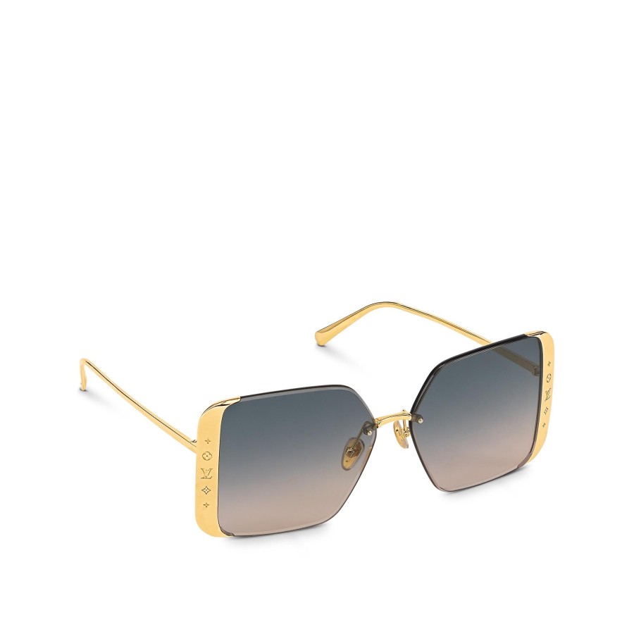 Women Louis Vuitton Sunglasses | Lv Moon Metal Square Sunglasses