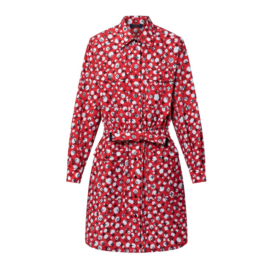 Women Louis Vuitton Dresses | Lv X Yk Infinity Dots Monogram Shirt Dress