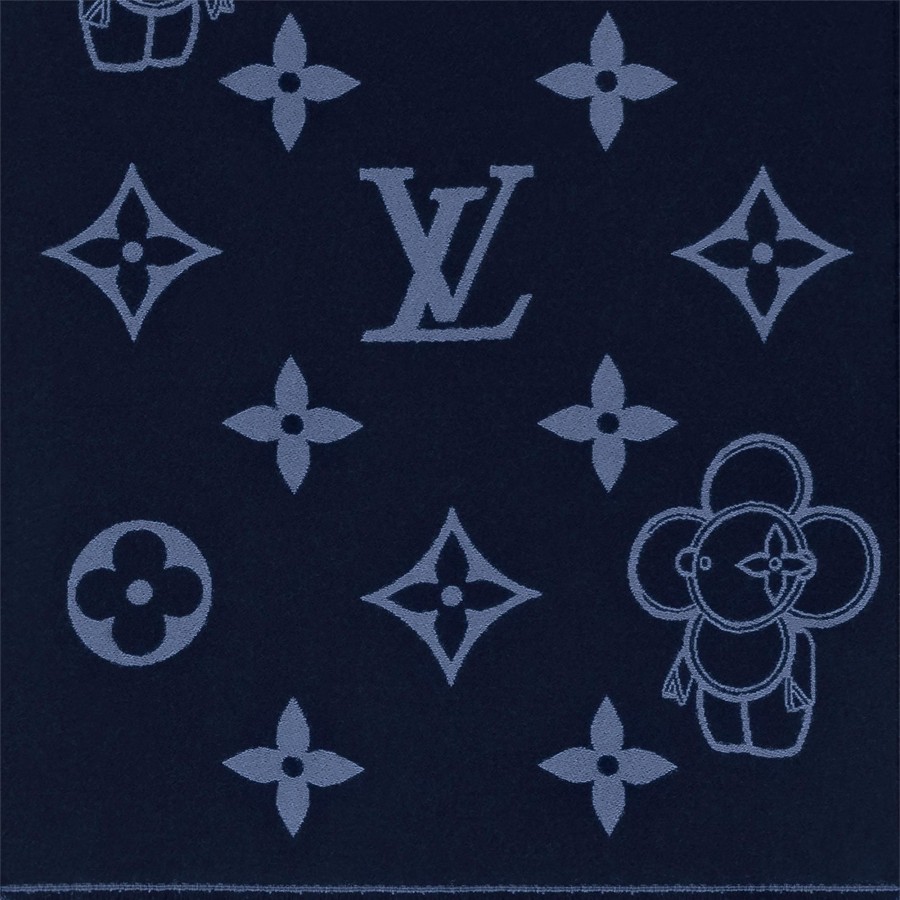 Men Louis Vuitton Scarves | Mng Vivienne Scarf Navy