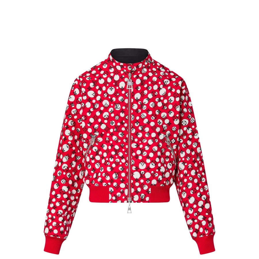 Women Louis Vuitton Coats And Jackets | Lv X Yk Reversible Infinity Dots Bomber Jacket