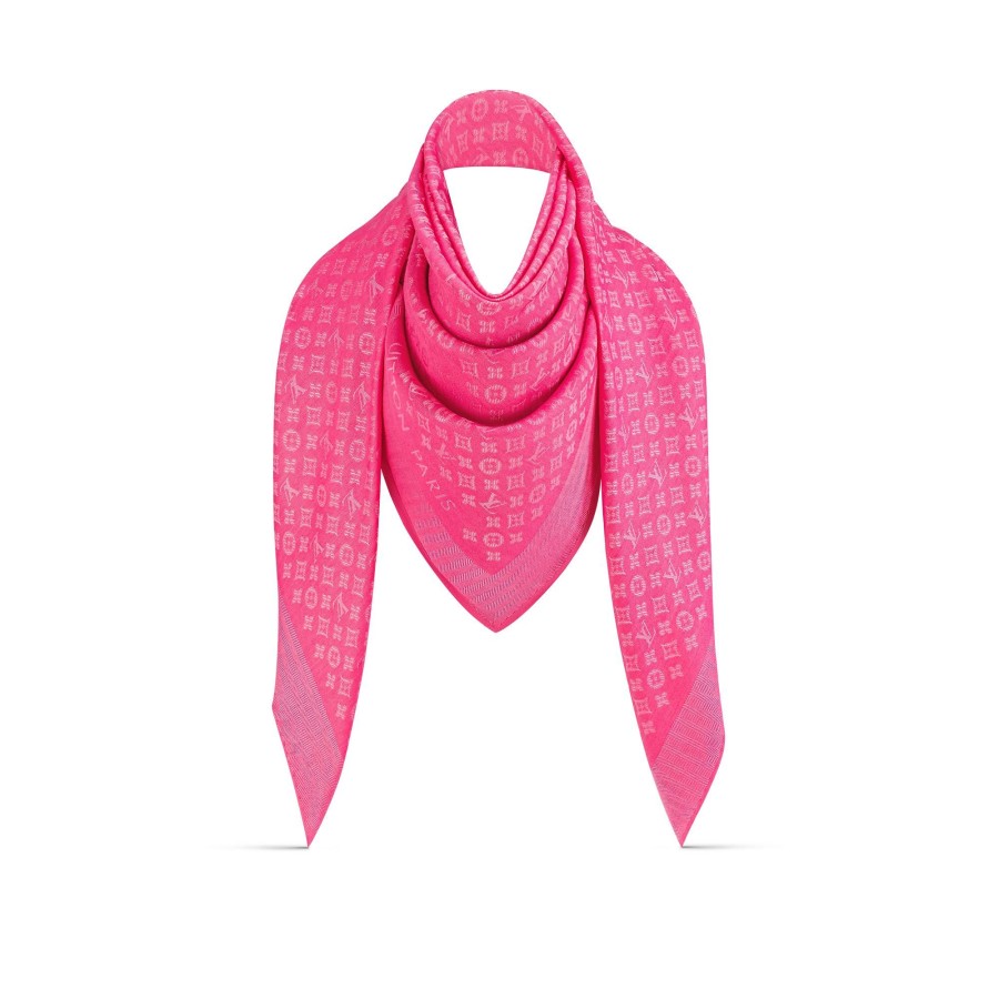 Women Louis Vuitton Shawls And Stoles | Evermore Shawl Rose Pop