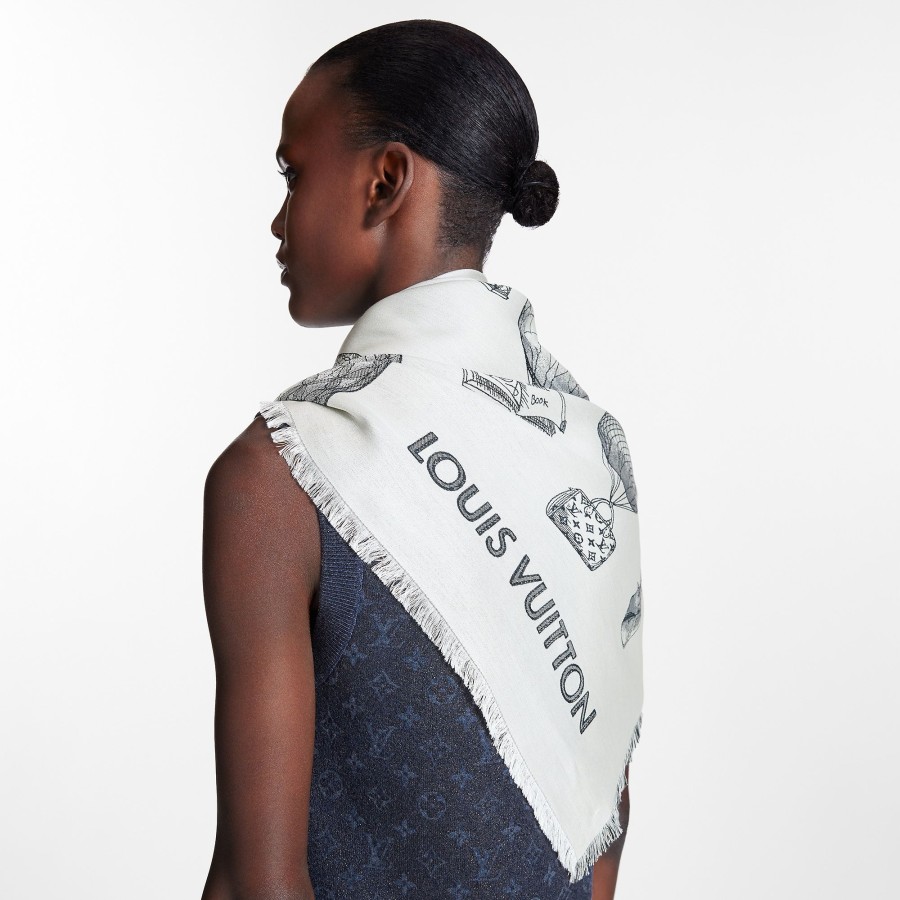 Women Louis Vuitton Shawls And Stoles | Up And Away Shawl Ink