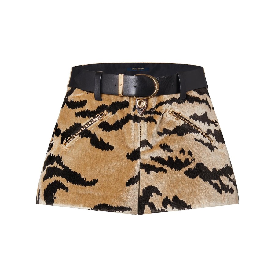 Women Louis Vuitton Skirts And Shorts | Velvet Tiger Mini Shorts