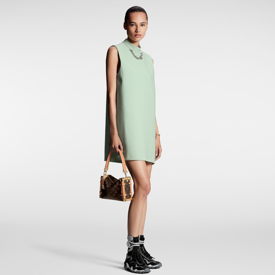 Women Louis Vuitton Dresses | Mock-Neck Straight Dress Almond