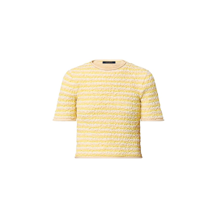 Women Louis Vuitton Tops | Crinkle Knit Striped Top