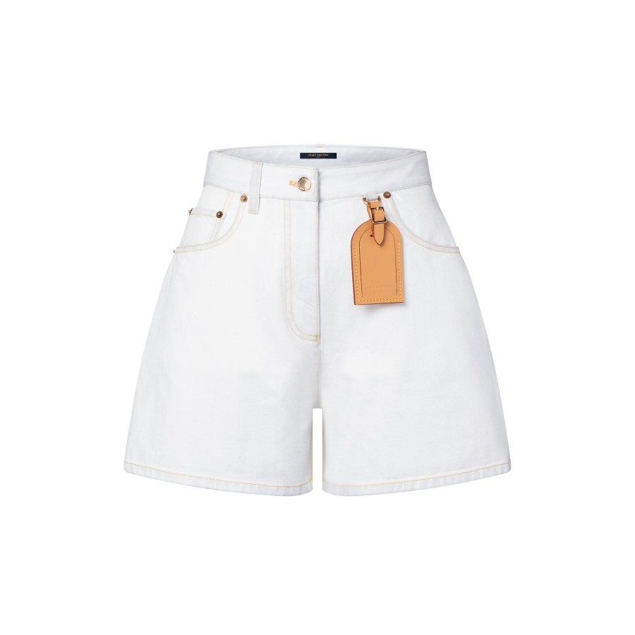 Women Louis Vuitton Skirts And Shorts | Bleached Denim Shorts