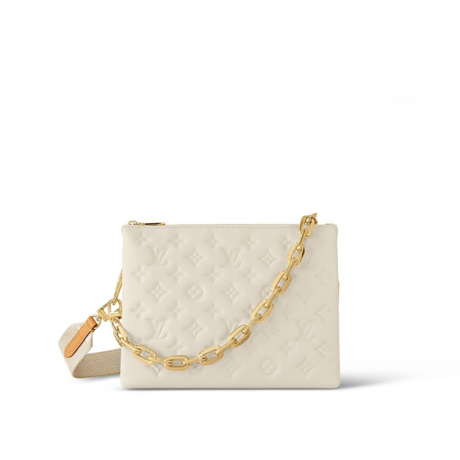 Women Louis Vuitton Shoulder And Cross Body Bags | Coussin Pm Cream