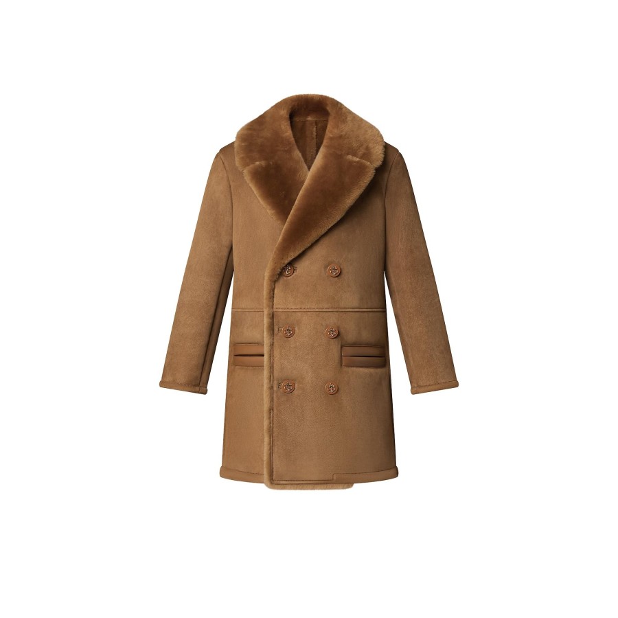 Women Louis Vuitton Coats And Jackets | Merino Shearling Double-Breasted Coat