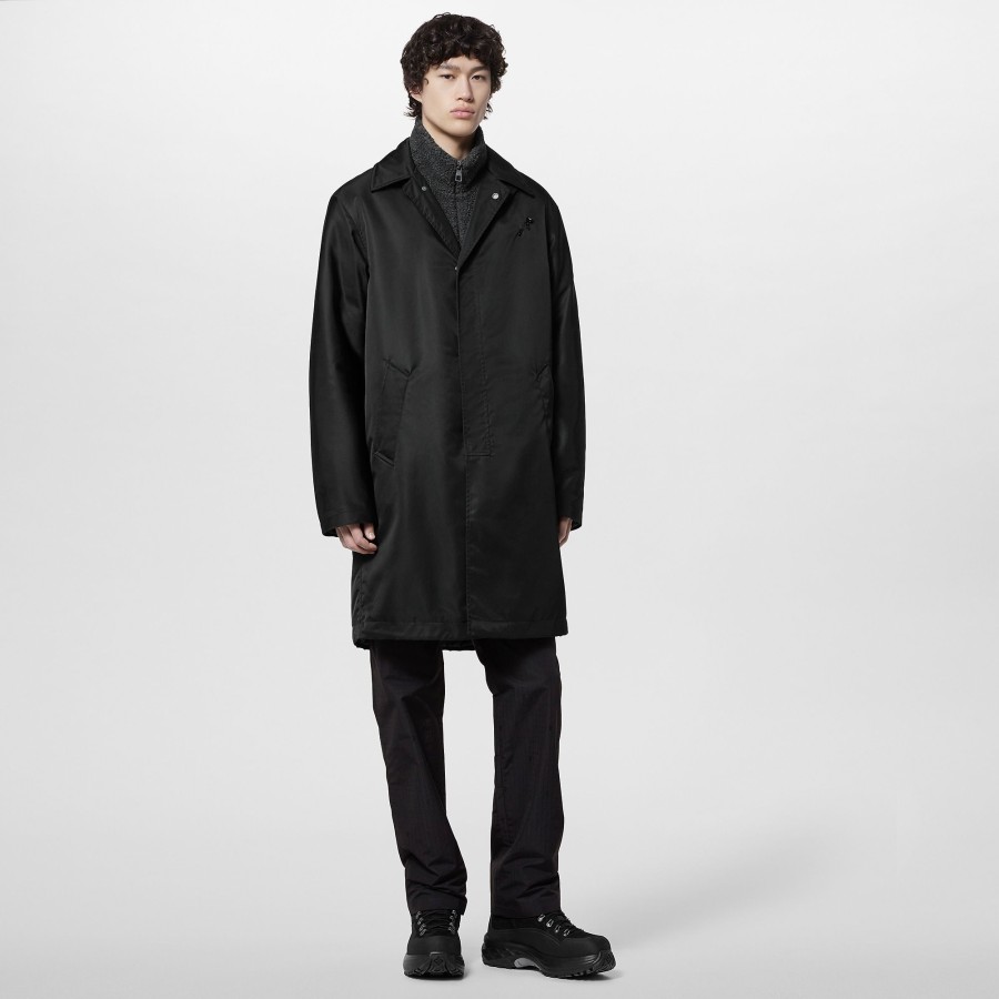 Men Louis Vuitton Coats And Outerwear | Nylon Hooded Raincoat