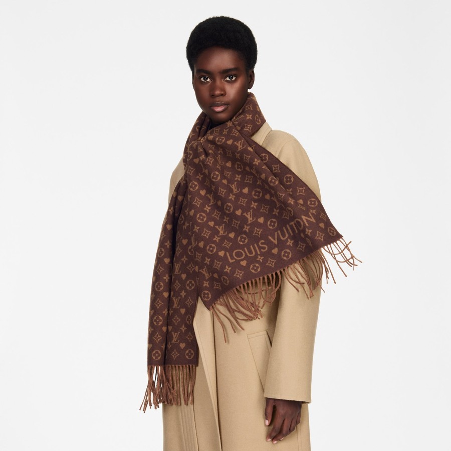 Women Louis Vuitton Scarves | Game On Scarf Brown