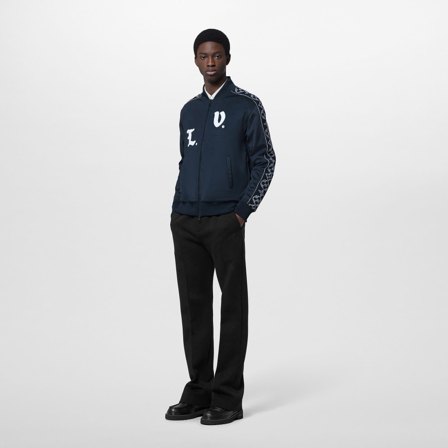 Men Louis Vuitton Knitwear And Sweatshirts | Embroidered Signature Tracktop