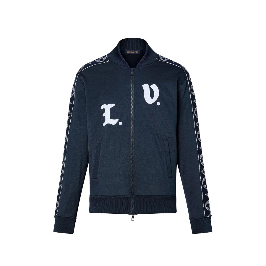 Men Louis Vuitton Knitwear And Sweatshirts | Embroidered Signature Tracktop