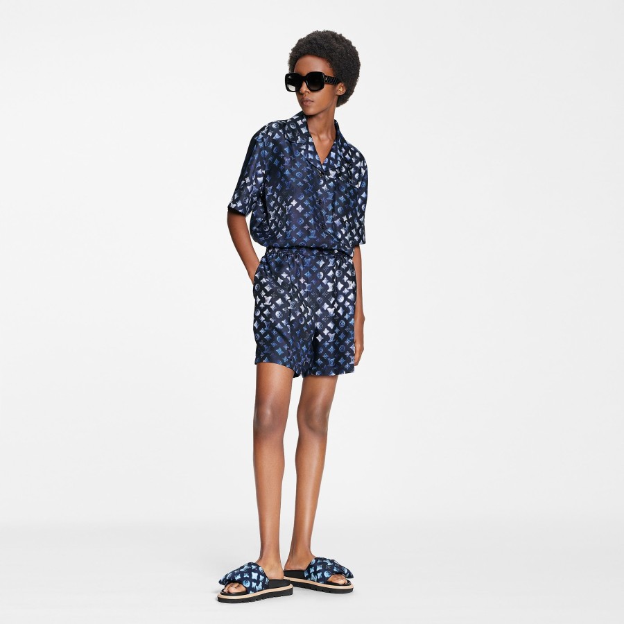 Women Louis Vuitton Pants | Mahina Monogram Short-Sleeved Playsuit