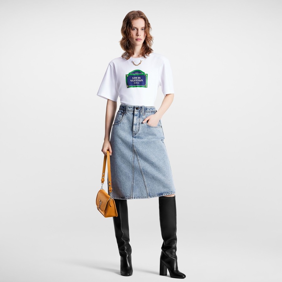 Women Louis Vuitton Tops | Lv Street Sign T-Shirt