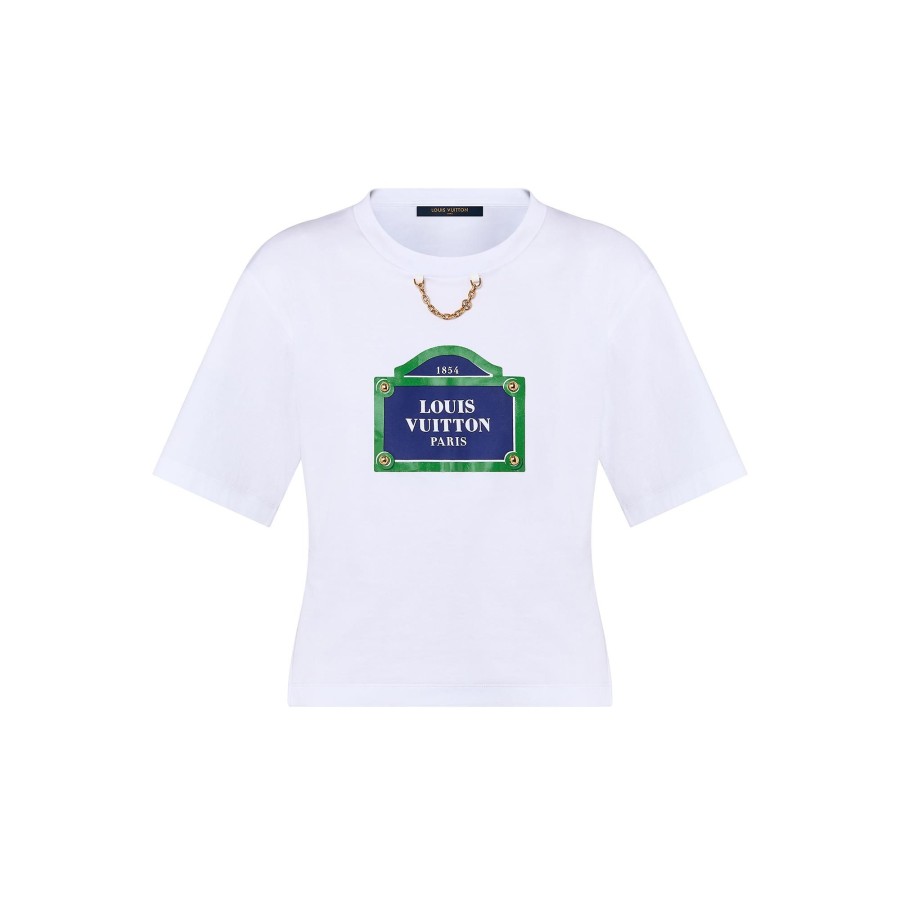 Women Louis Vuitton Tops | Lv Street Sign T-Shirt