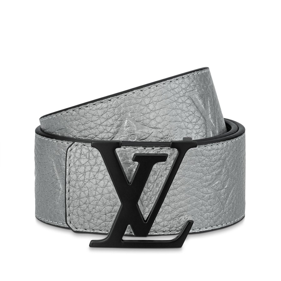 Men Louis Vuitton Belts | Lv Initials 40Mm Reversible Belt Silver