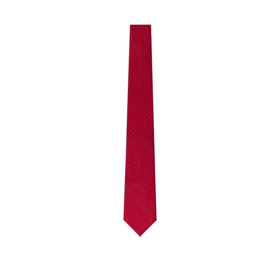 Men Louis Vuitton Ties And Pocket Squares | Neo Monogramissime Capsule Tie Red