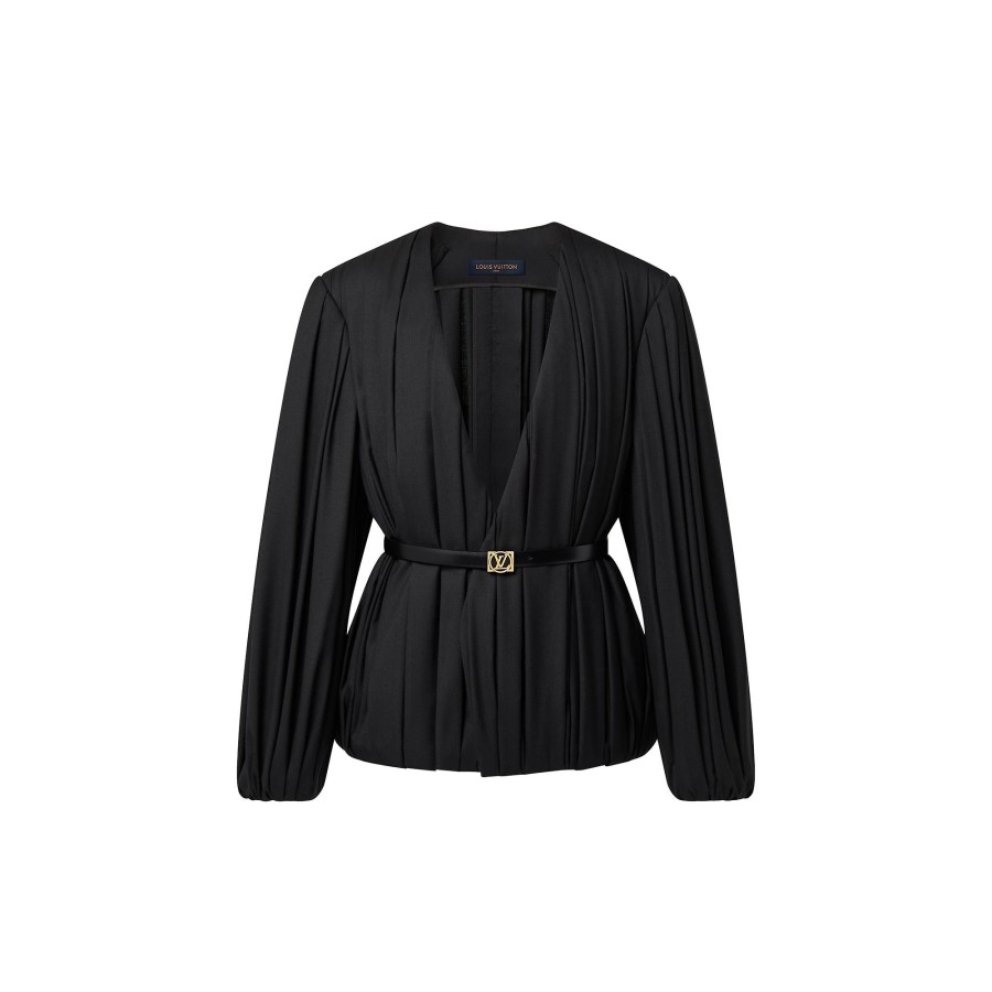 Women Louis Vuitton Coats And Jackets | Draped Wool Toile Jacket