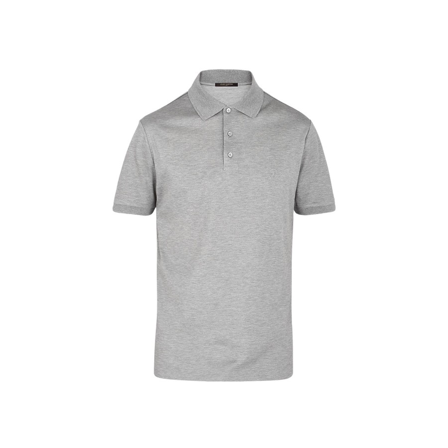 Men Louis Vuitton T-Shirts And Polos | Classic Short Sleeve Pique Polo Heather Grey