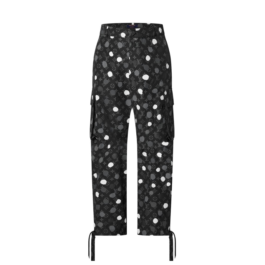 Men Louis Vuitton Pants | Lv X Yk Monogram Painted Dots Cargo Pants