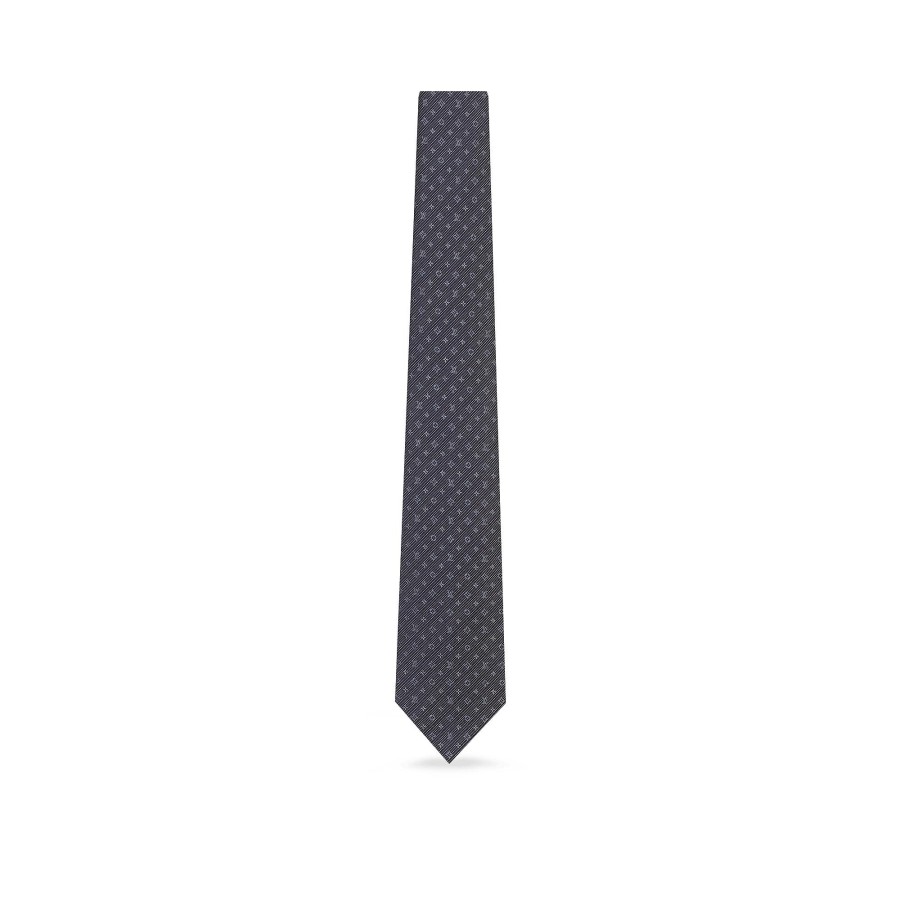 Men Louis Vuitton Ties And Pocket Squares | Monogram Classic Tie Grey