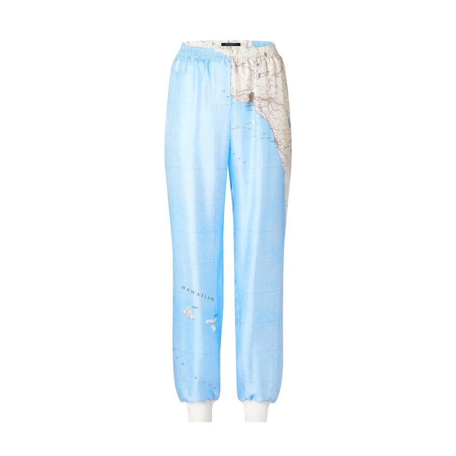 Women Louis Vuitton Pants | Map Print Lounge Pants