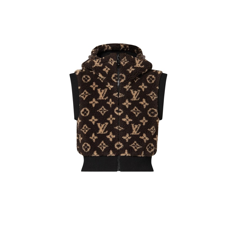 Women Louis Vuitton Coats And Jackets | Sleeveless Monogram Teddy Jacket