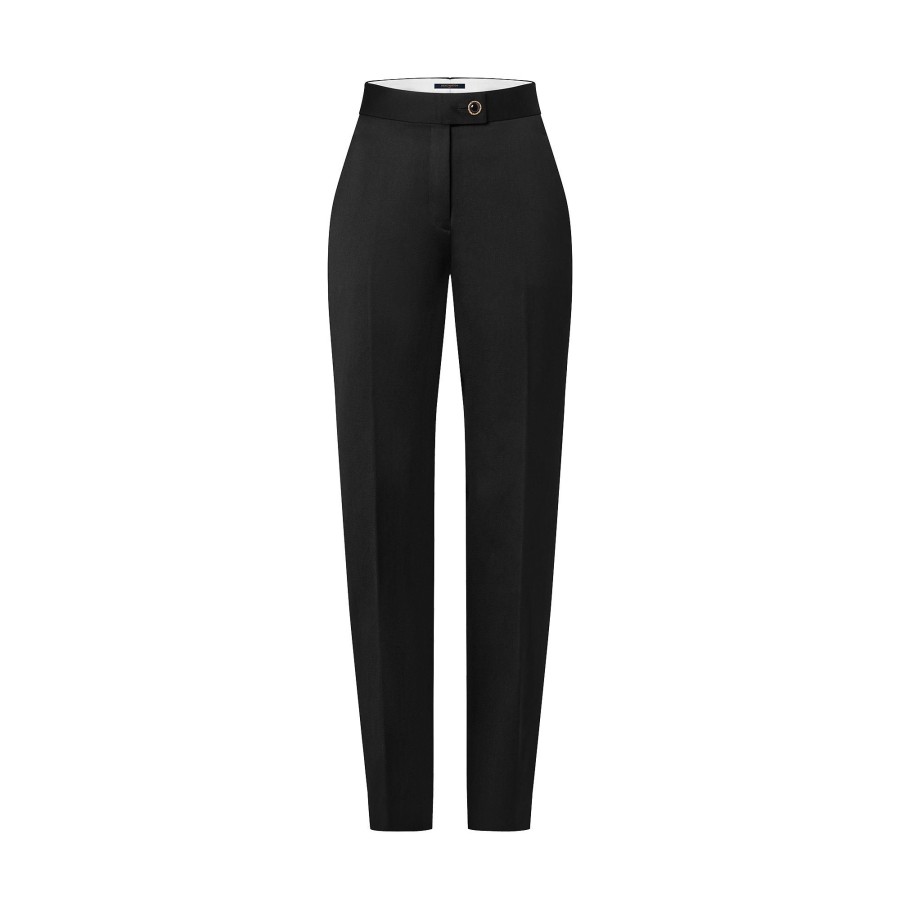 Women Louis Vuitton Pants | Jewel Button Tuxedo Pants Black