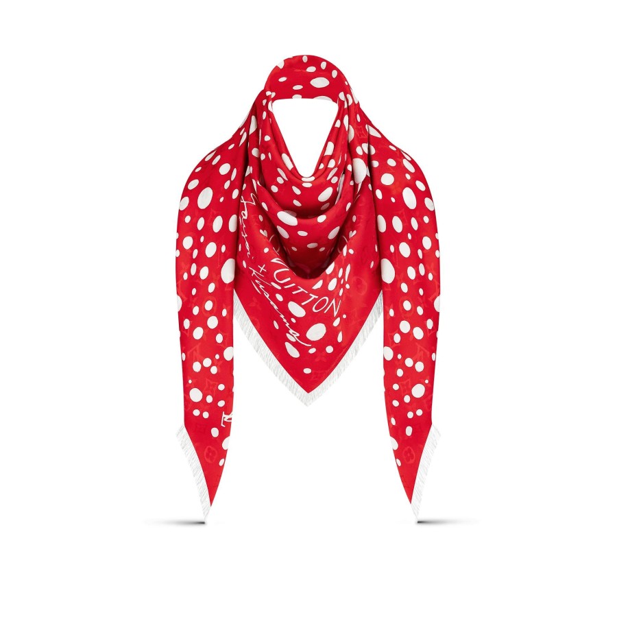 Women Louis Vuitton Shawls And Stoles | Lv X Yk Infinity Dots Shawl