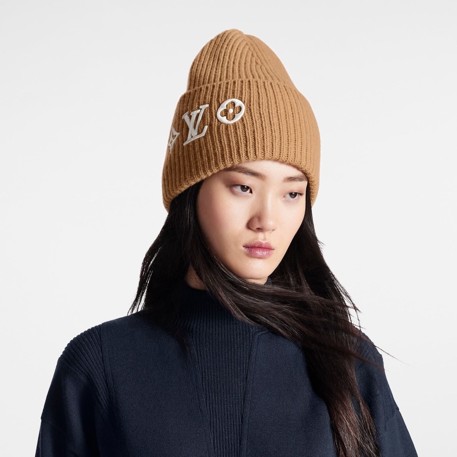 Women Louis Vuitton Hats And Gloves | Lv Headline Beanie Camel