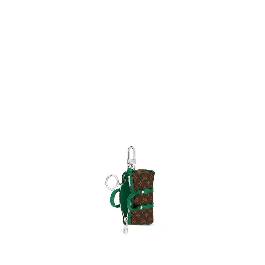 Men Louis Vuitton Key Holders And Bag Charms | Lv Colormania Mini Keepall Pouch Green