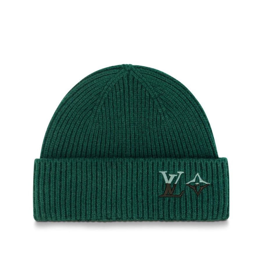 Men Louis Vuitton Hats And Gloves | Lv Dual Beanie Dark Green