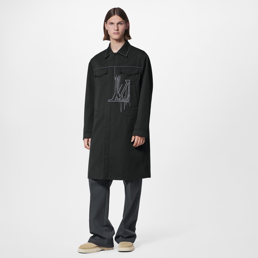 Men Louis Vuitton Coats And Outerwear | Lv Frequency Raincoat