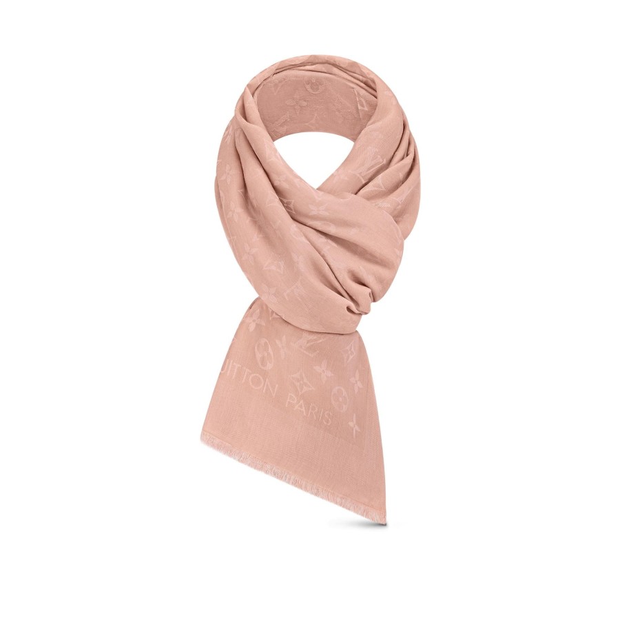 Women Louis Vuitton Shawls And Stoles | Lv Nuage Stole Light Pink