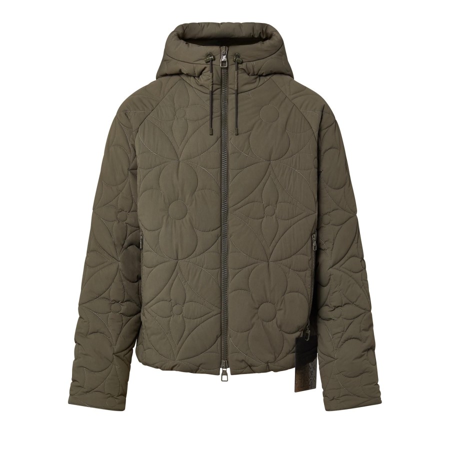 Men Louis Vuitton Coats And Outerwear | Lvse Flower Quilted Hoodie Jacket