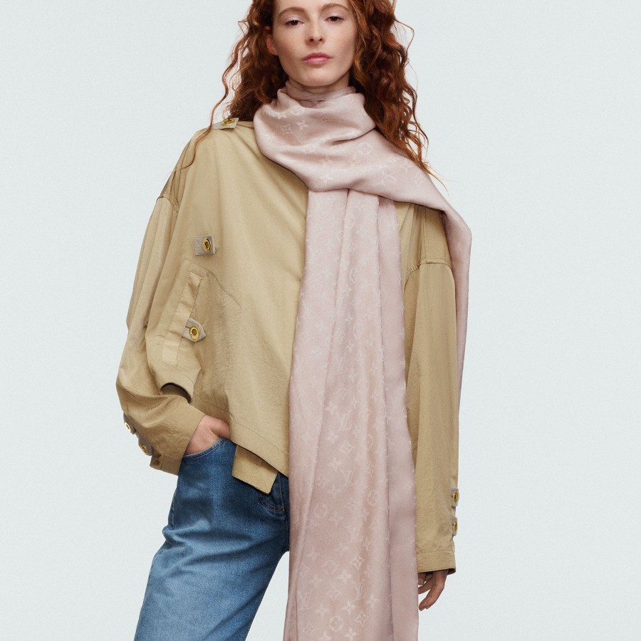 Women Louis Vuitton Shawls And Stoles | Lv Nuage Stole Beige