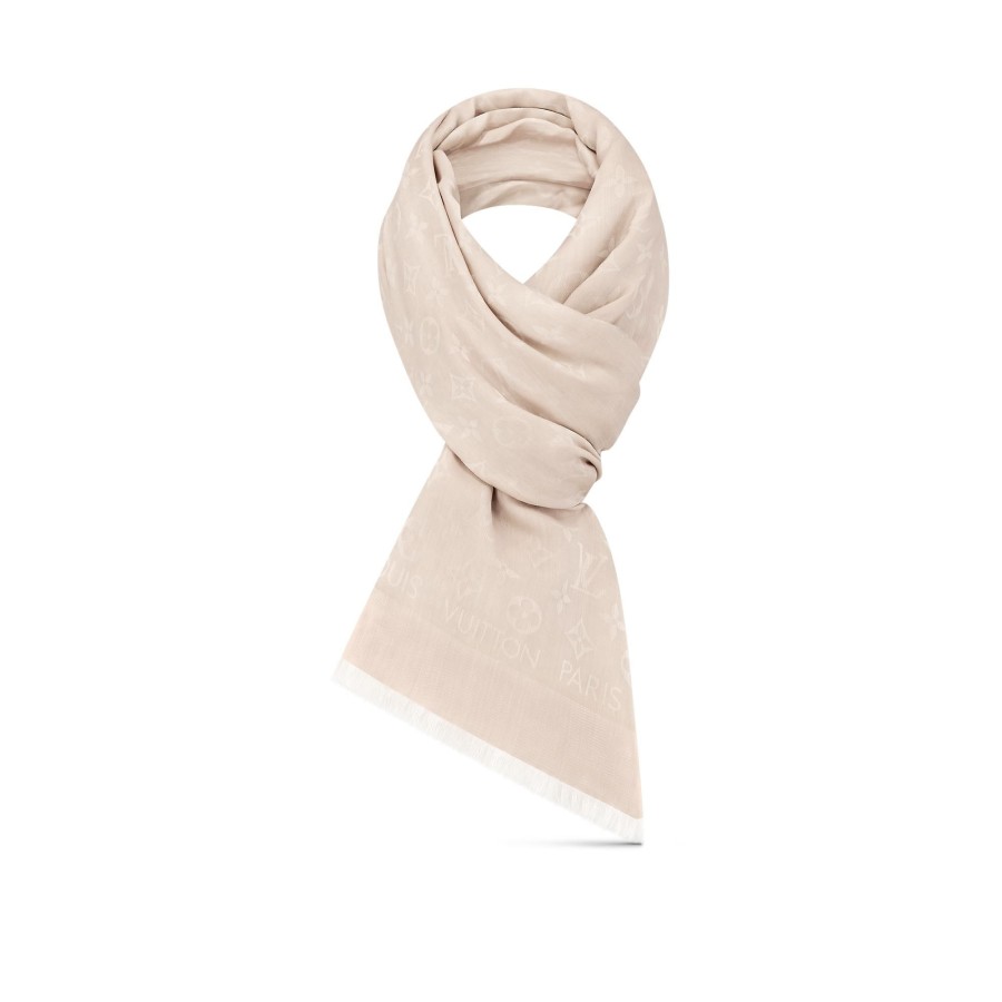 Women Louis Vuitton Shawls And Stoles | Lv Nuage Stole Beige