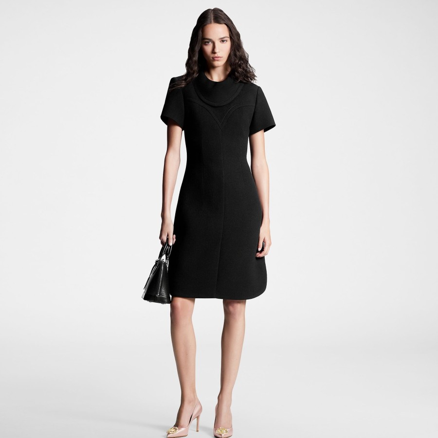 Women Louis Vuitton Dresses | Bib Collar Fitted Dress