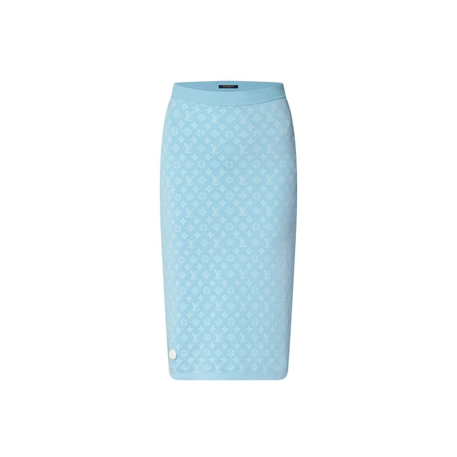 Women Louis Vuitton Knitwear | Monogram Jacquard Knit Skirt