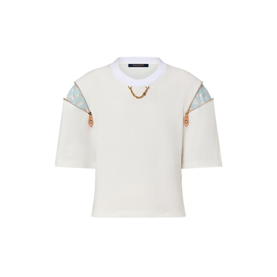 Women Louis Vuitton Tops | Zipper Sleeve T-Shirt