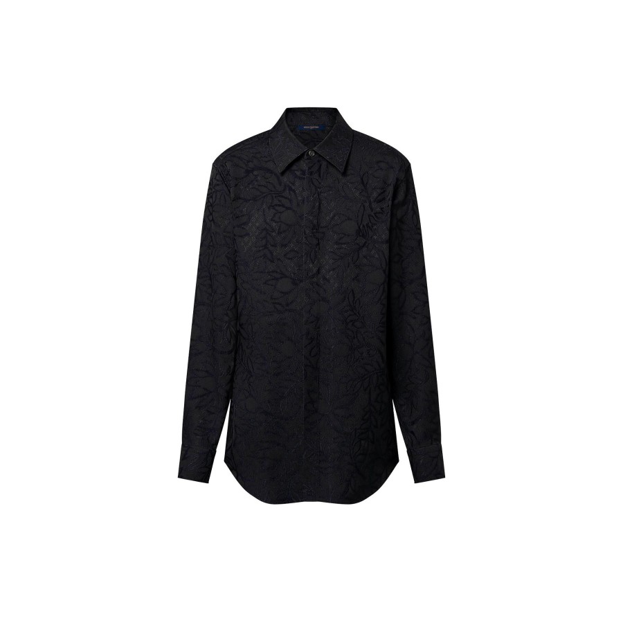 Men Louis Vuitton Shirts | Silk Blend Long-Sleeved Shirt