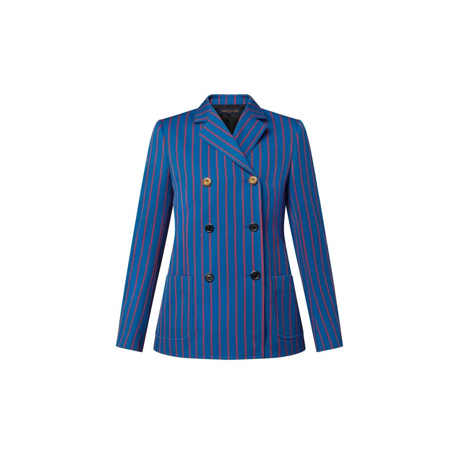 Women Louis Vuitton Coats And Jackets | Double-Breasted Pinstripe Blazer