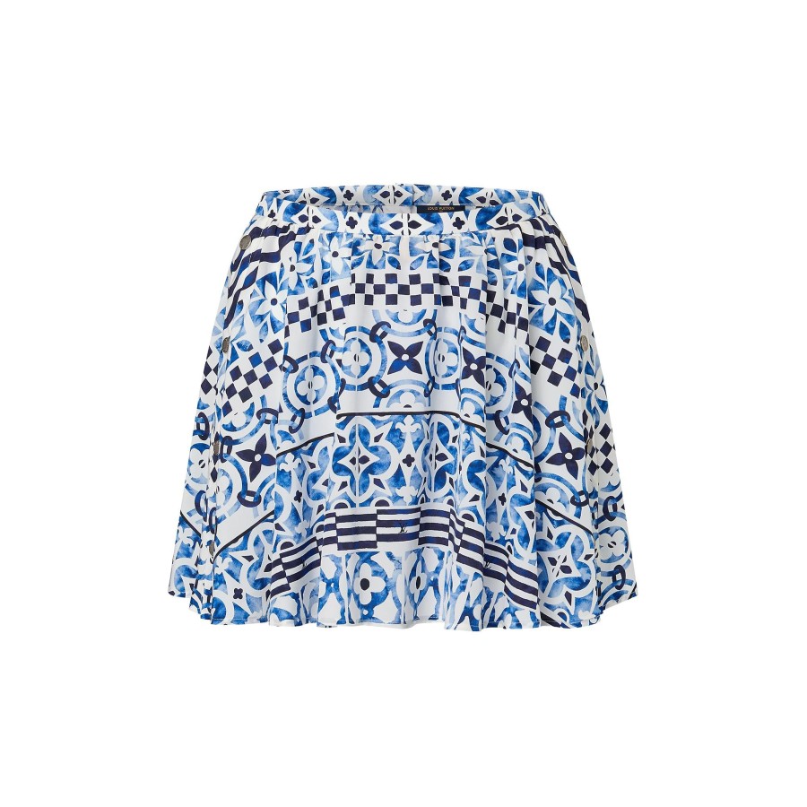 Women Louis Vuitton Skirts And Shorts | Monogram Tile Mini Skirt Blue