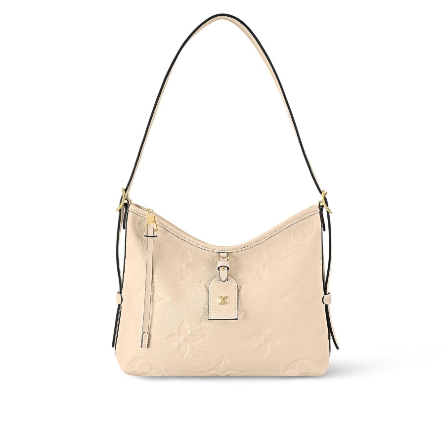 Women Louis Vuitton Leather Bags | Carryall Pm Cream