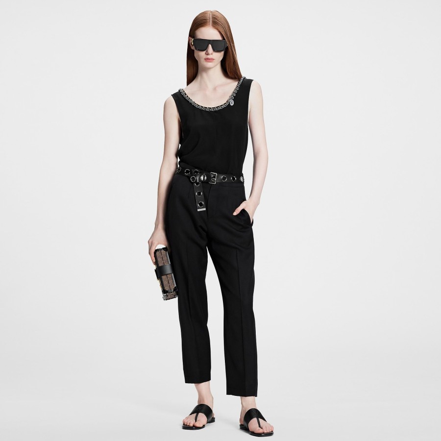 Women Louis Vuitton Pants | Monogram Adjuster Carrot Pants