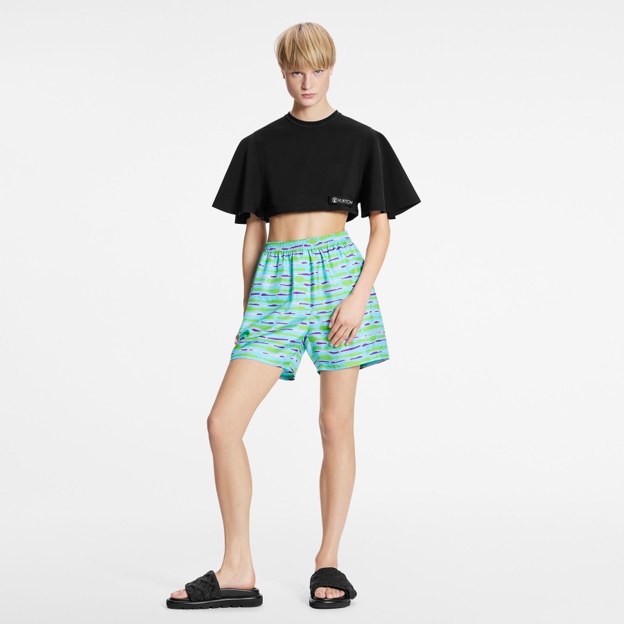 Women Louis Vuitton Skirts And Shorts | Saturated Epi Print Pajama Shorts