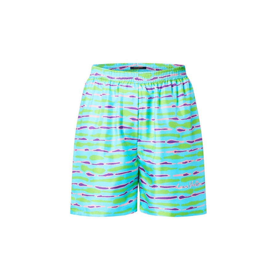 Women Louis Vuitton Skirts And Shorts | Saturated Epi Print Pajama Shorts