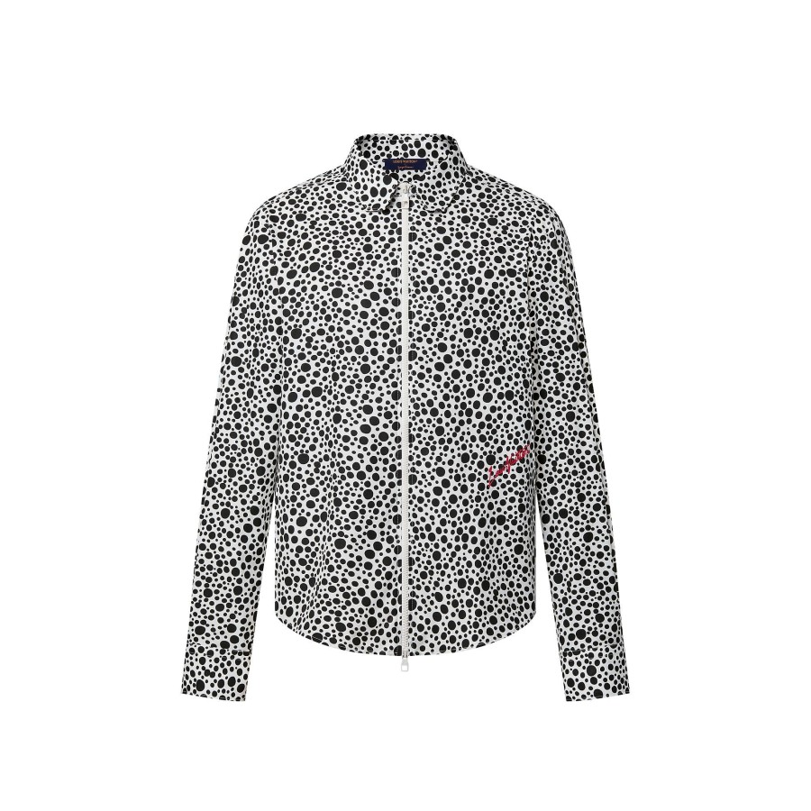 Men Louis Vuitton Shirts | Lv X Yk Infinity Dots Printed Zipped Shirt