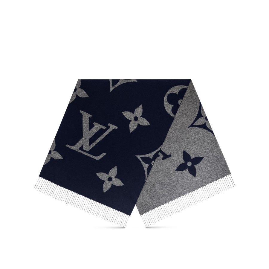 Men Louis Vuitton Scarves | Mng Giant Scarf Navy